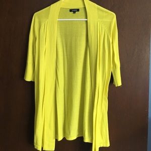 Express Neon yellow lightweight knit top