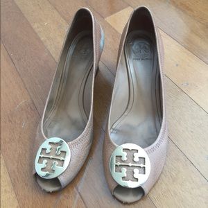 Very worn Tory Burch wedge sandles