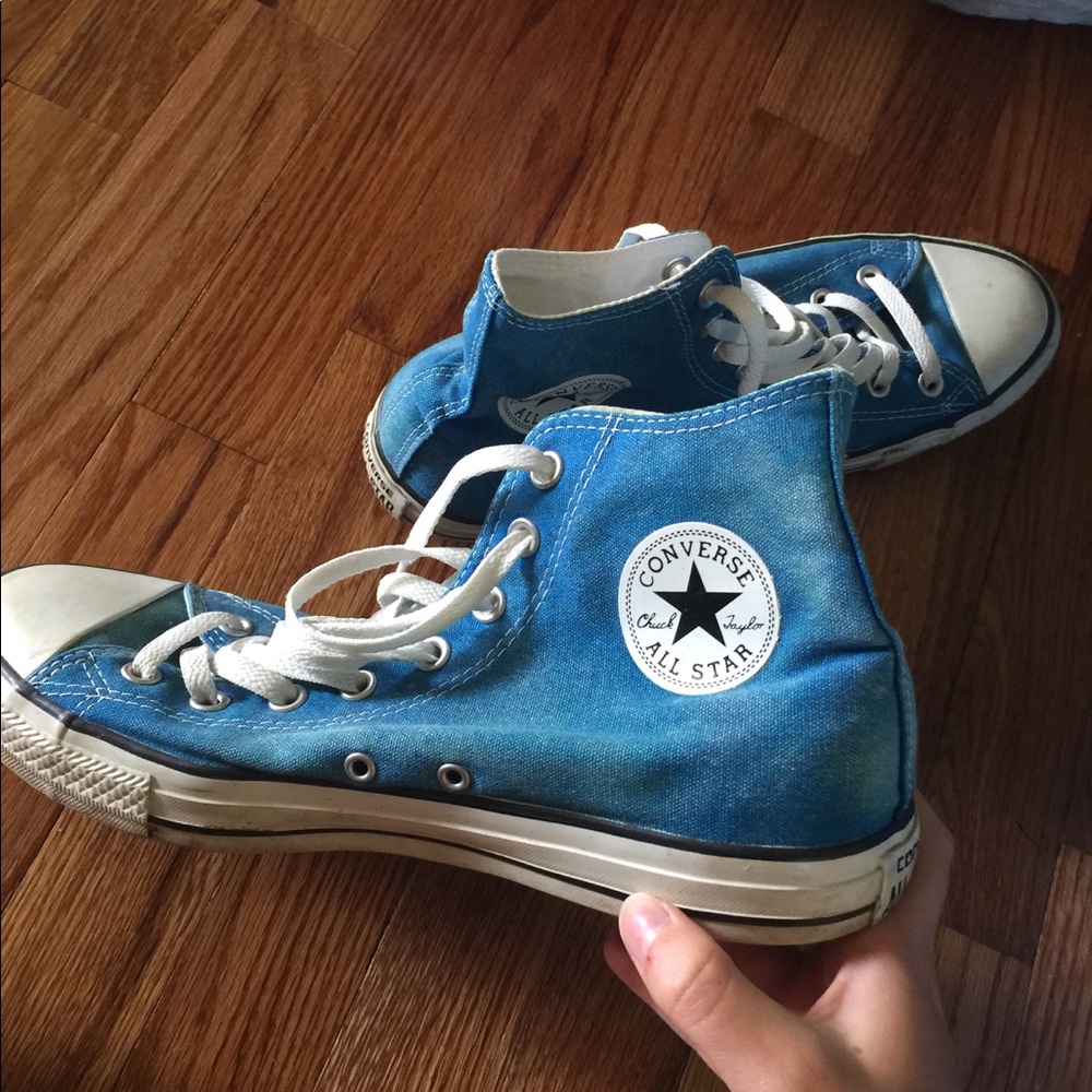 Blue High Top Converse Men's 10