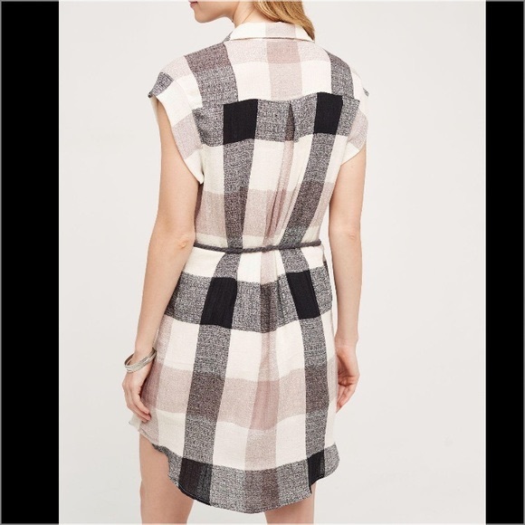Anthropologie Plaid Gauze Shirtdress - Picture 3 of 4