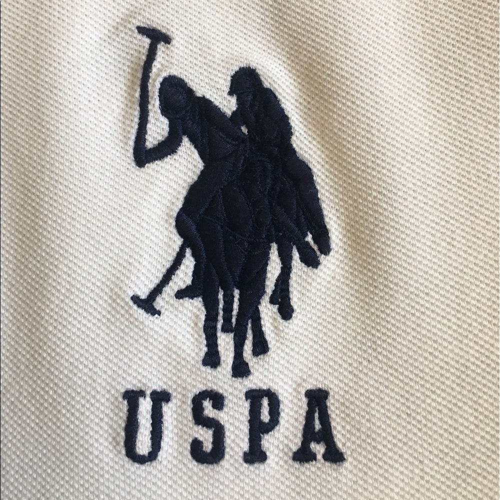 US Polo ASSN. White Polo with Big pony