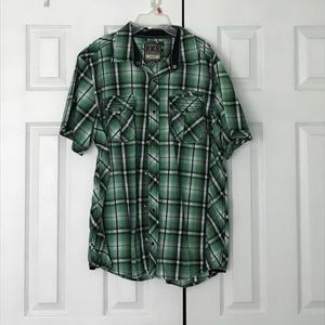 Buckle green plaid Button Down shirt