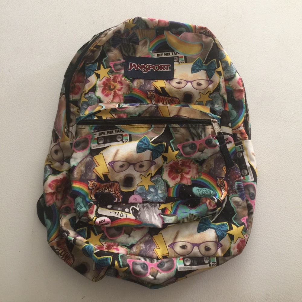 Jansport Superbreak Backpack Cats and Dogs design