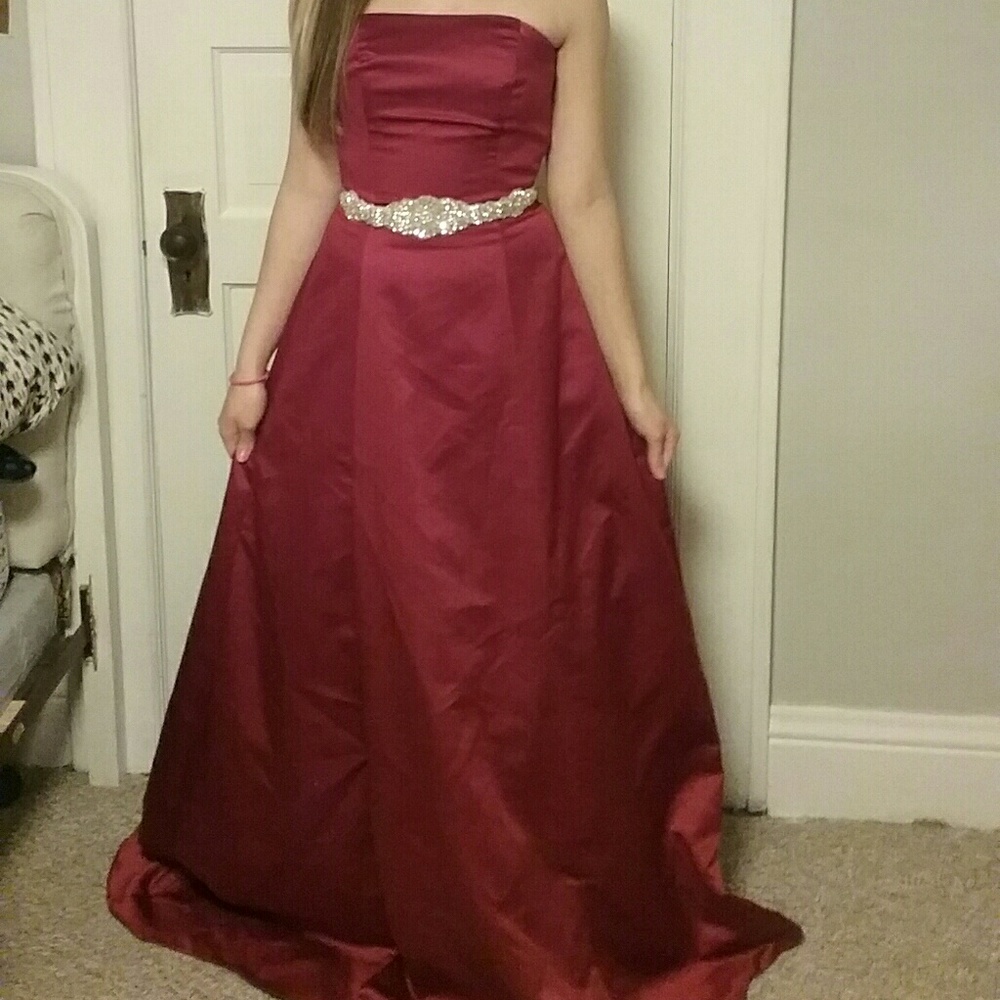 Red David 's Bridal Ball Gown!