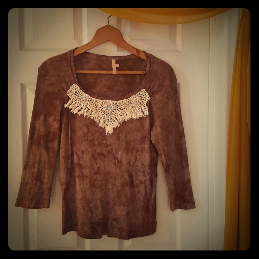 Tie-dye boho country top