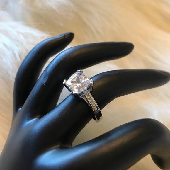 Sterling Silver 2ct CZ Ring - Picture 2 of 3