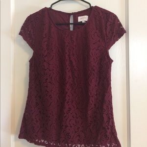 💜 Laundry Lace Top NWOT