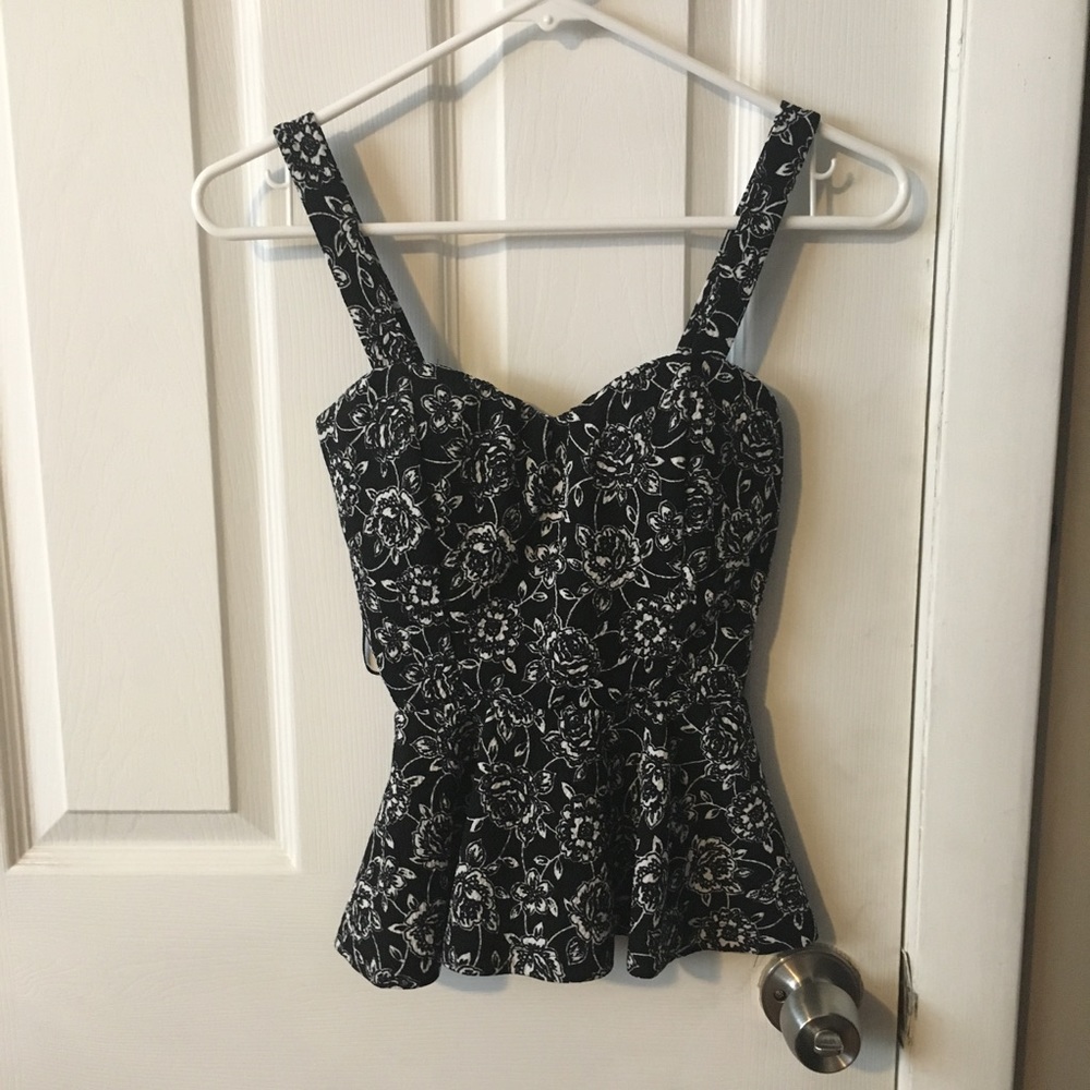 Floral peplum top