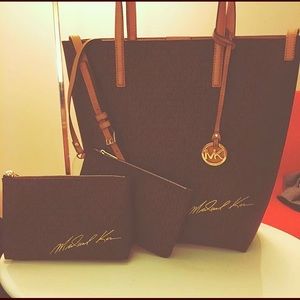 Limited Edition: Signed MK 3pc Large Hayley Tote