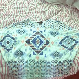 Tribal print crop top