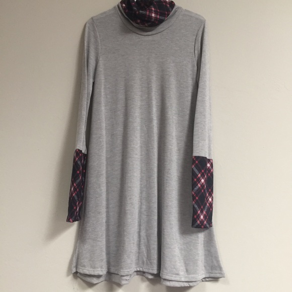 🆑 LAST 1; Long Sleeve Grey turtle neck dress - Picture 3 of 4