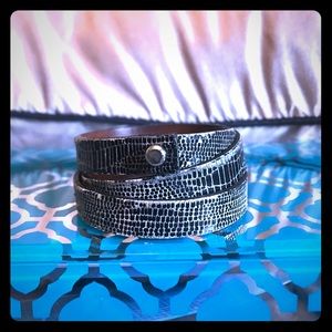 Leighelena Triple Wrap Leather Bracelet
