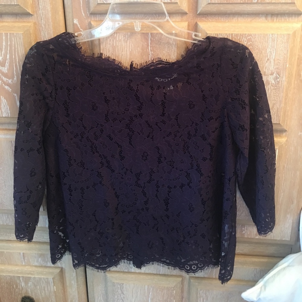 Joie  Aubergine lace top