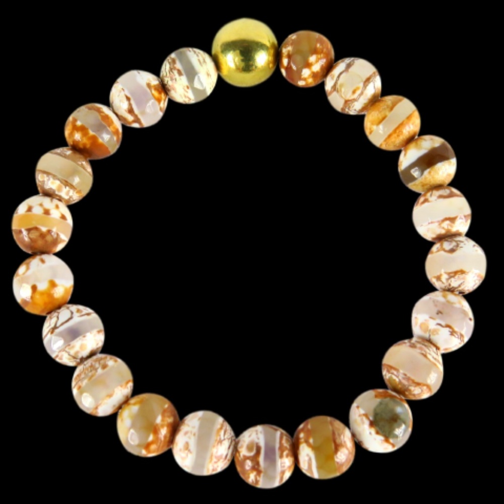 NWOT Tibetan Striped Agate Bracelet💚 3 for$25💚