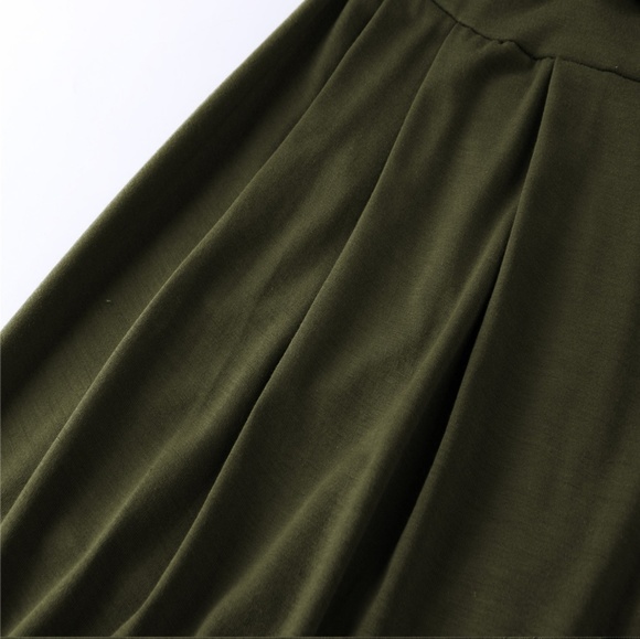 Last Small• Maxi Wrap Cuffed Sleeve Dress | Olive - Picture 4 of 7