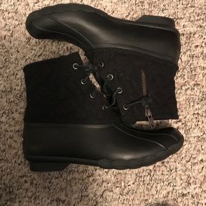 Sperry Duck Boots- black size 7