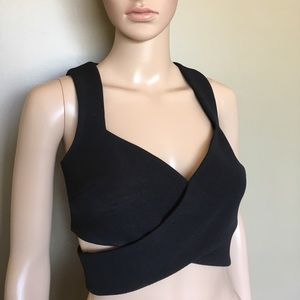 RONNY KOBO black wrap top