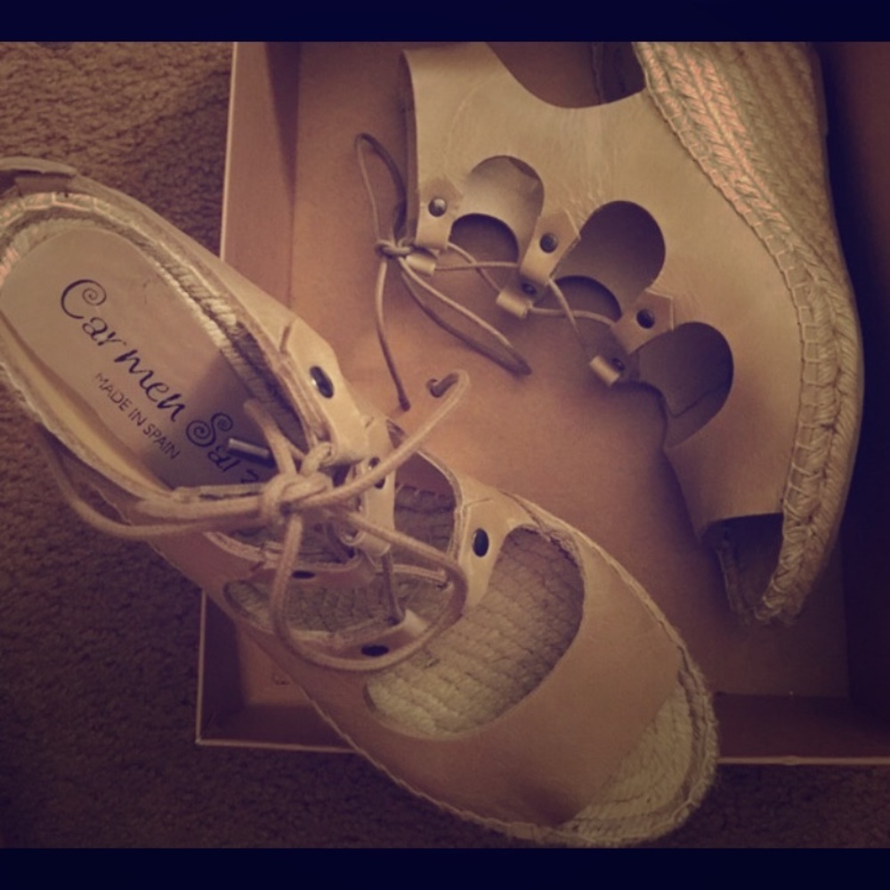Carmen Saiz  Espadrilles Sandals Sz 41