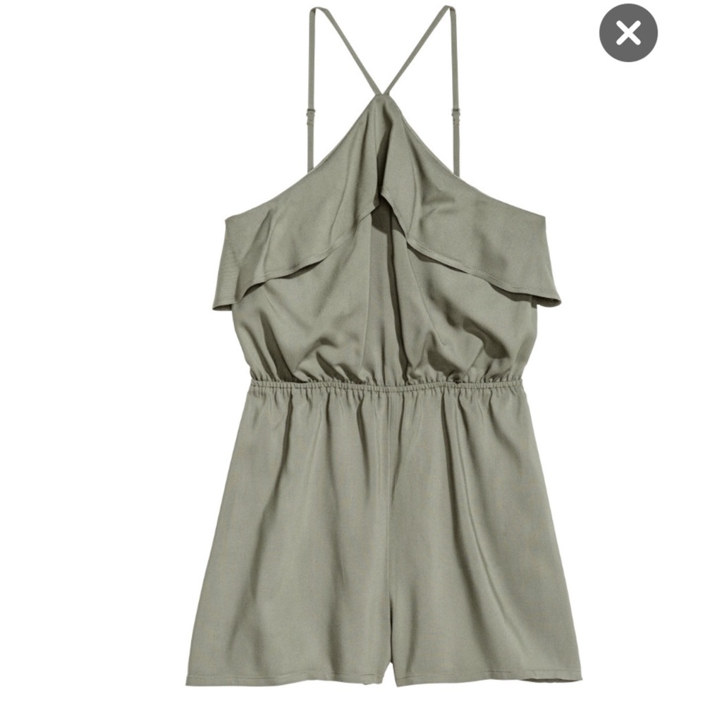 Olive green shorts Jumpsuit Romper