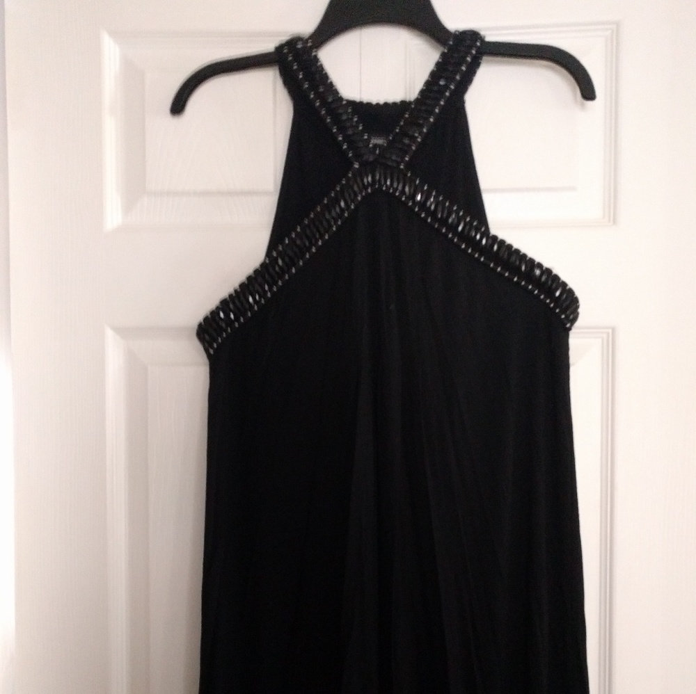 Cross Neck Little Black Dress