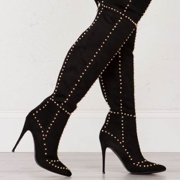 🔥PREORDER🔥Studded Thigh Highs - Picture 4 of 8