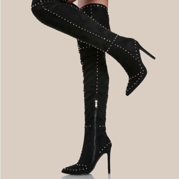 🔥PREORDER🔥Studded Thigh Highs - Picture 5 of 8