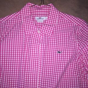 Pink Gingham Button up