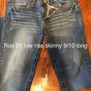 Rue 21 Low Rise Jean Skinny Leg