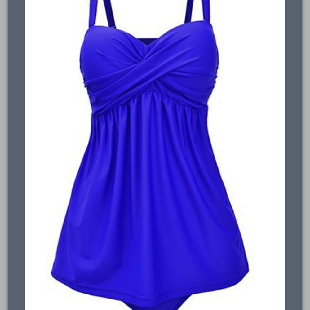 New royal blue tankini set