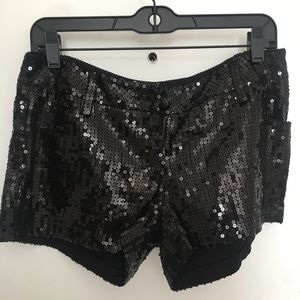 Large sequin shorts with back pockets