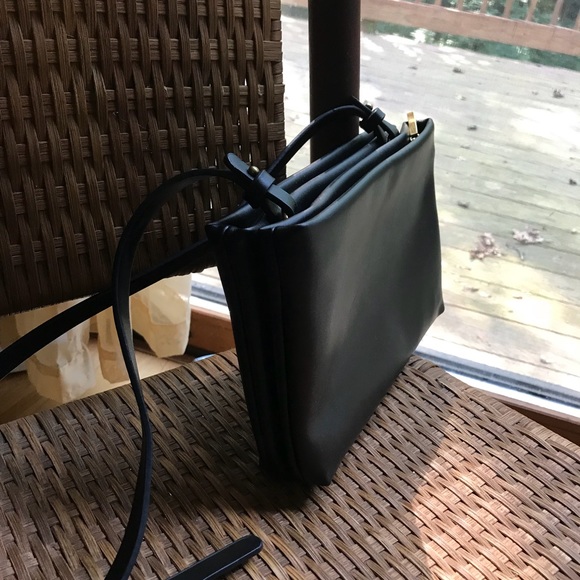 Vegan Leather Sleek Crossbody Bag - Picture 1 of 4