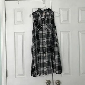 Plaid tunic dress