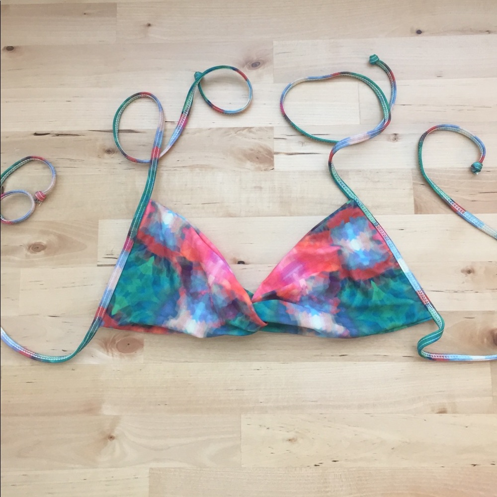 L*Space Watercolor Twist Front Bikini Top