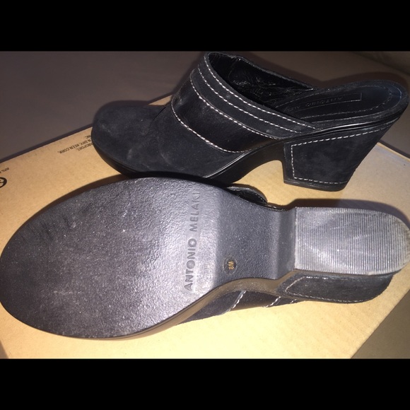 Antonio Melani black clogs suede material - Picture 3 of 4