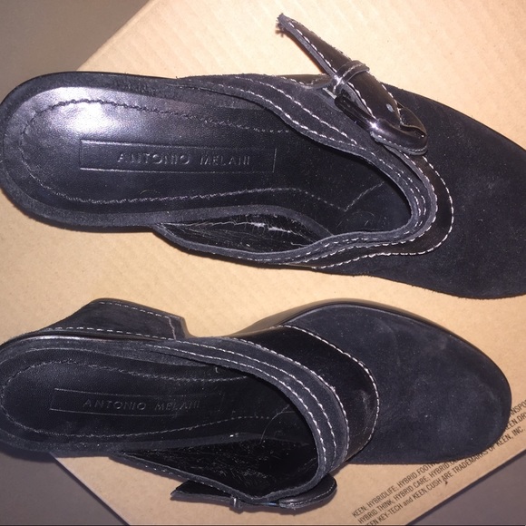 Antonio Melani black clogs suede material - Picture 4 of 4
