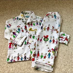 Pottery Barn Kids pajamas, size 3T, Grinch theme