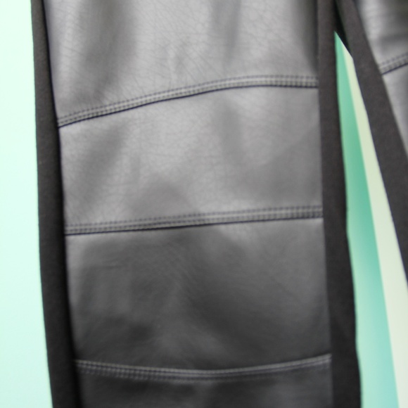 🥑 Papaya Black Pleather and cotton Leggings - Picture 4 of 8