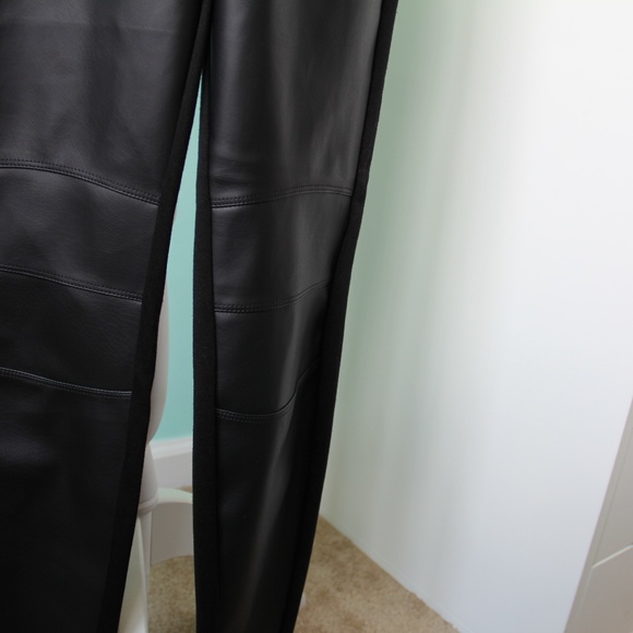 🥑 Papaya Black Pleather and cotton Leggings - Picture 3 of 8
