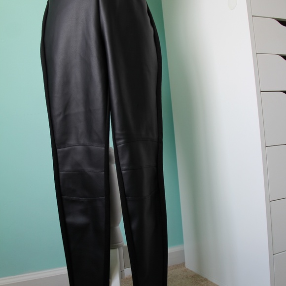 🥑 Papaya Black Pleather and cotton Leggings - Picture 5 of 8