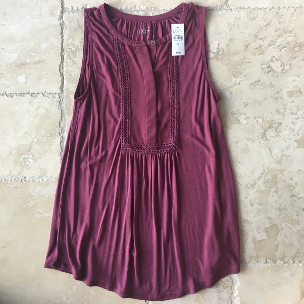 NWT Loft Sleeveless Blouse, XS