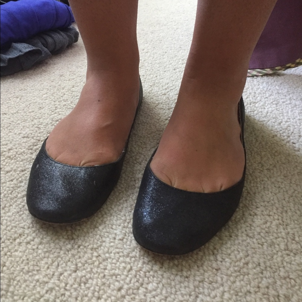 Steve Madden perfect black sparkly flats!