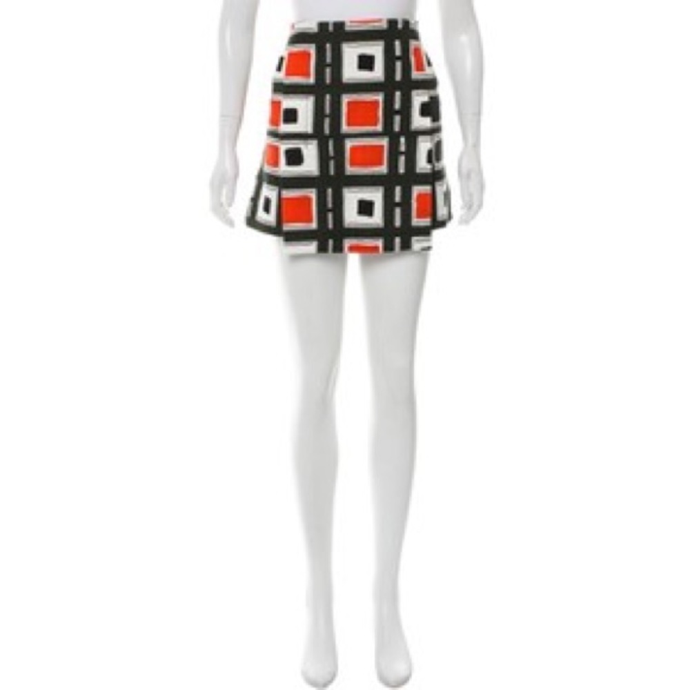 DVF geometric Magdalena Dobby mini skirt