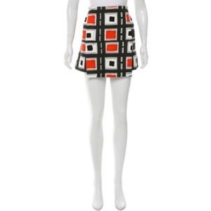 DVF geometric Magdalena Dobby mini skirt