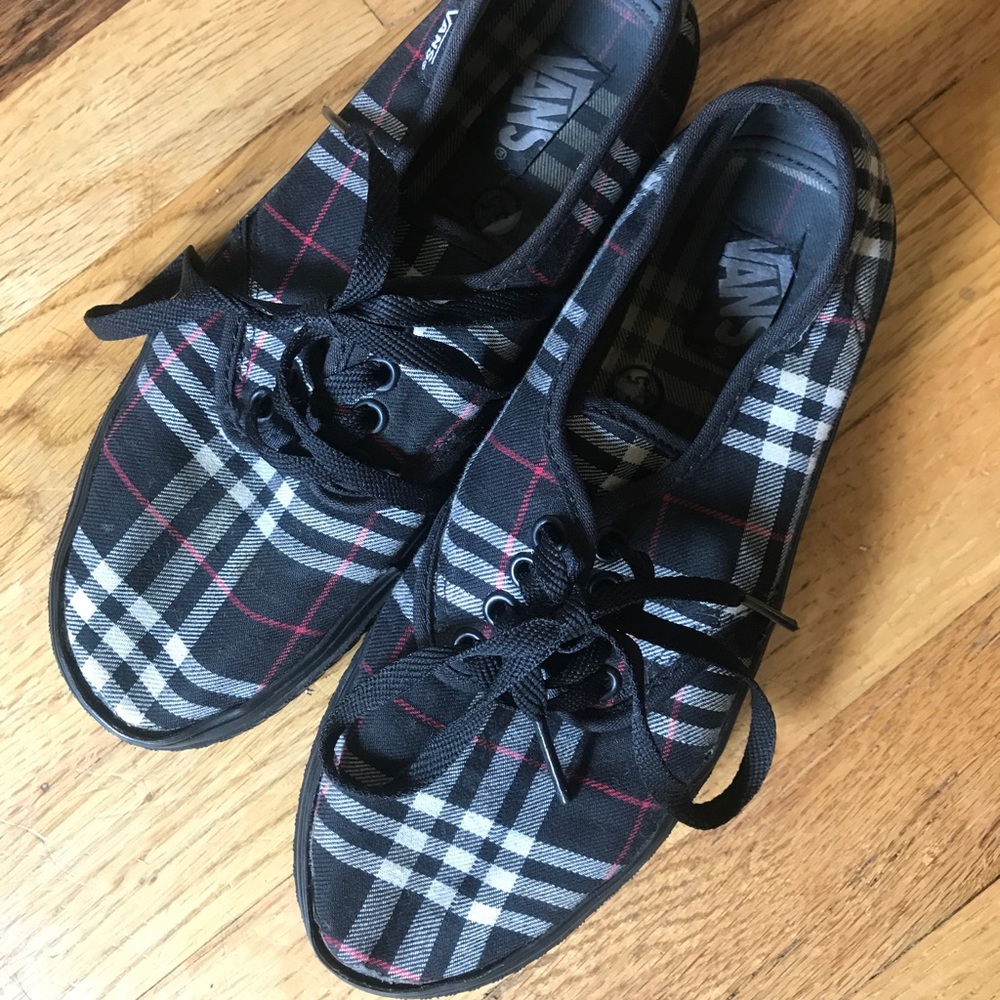 Plaid platform Vans sz 5.5