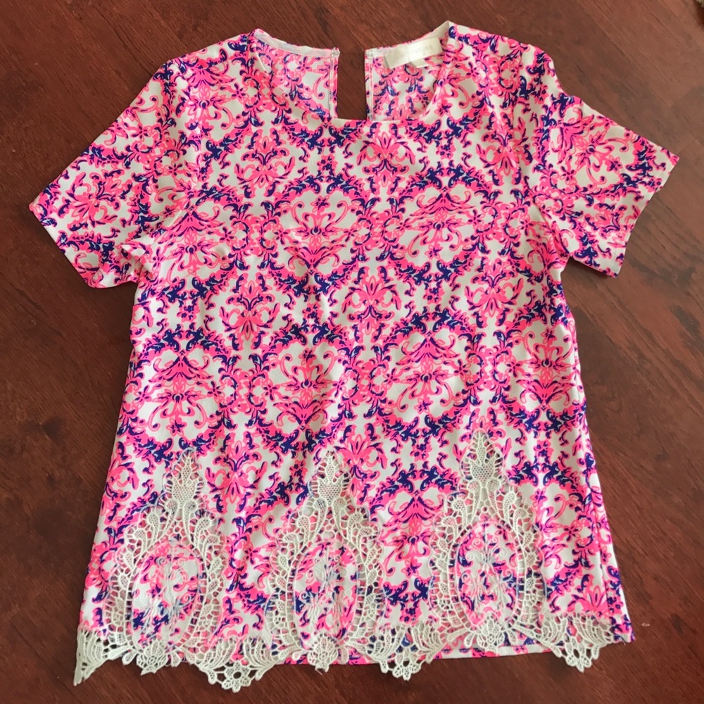 Mm couture pink, ivory and purple Tshirt