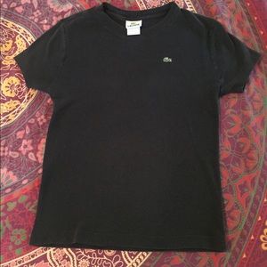 Lacoste Short Sleeve Black Top