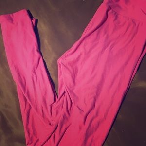 Solid pink os Lularoe  leggings