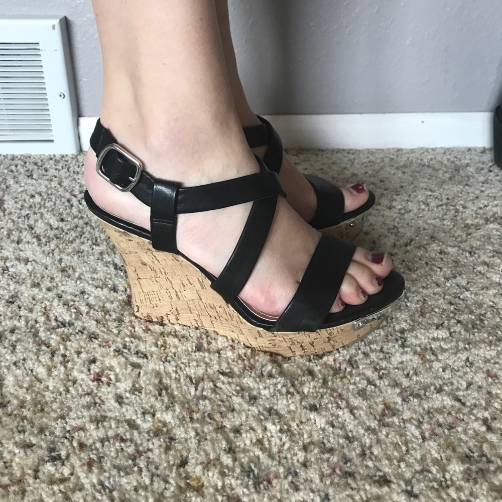 Jennifer Lopez cork wedges