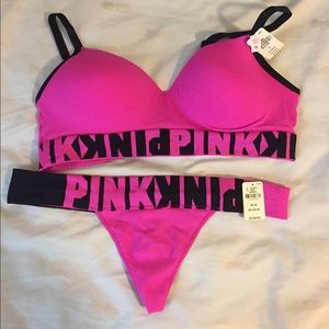 VS Pink bra and panty set