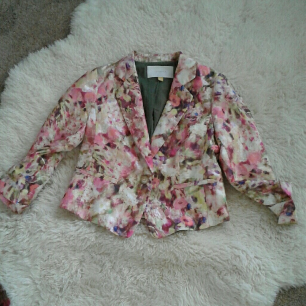 Cotton floral blazer